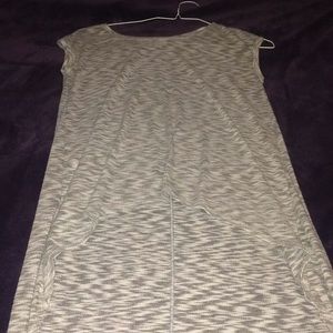 A woman’s shirt dress